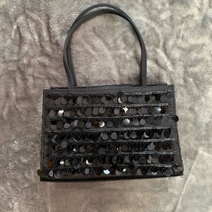 Ann Taylor black sequin purse